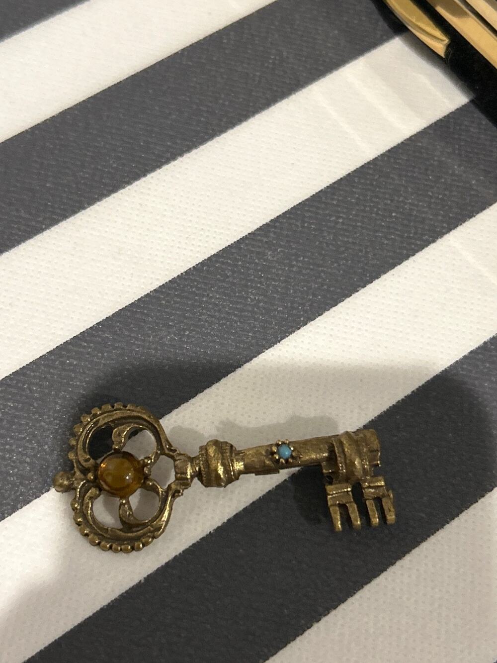 Skeleton Key Brooch
